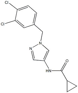 N-[1-(3,4-dichlorobenzyl)-1H-pyrazol-4-yl]cyclopropanecarboxamide Structure