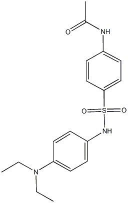 N-(4-{[4-(diethylamino)anilino]sulfonyl}phenyl)acetamide,,结构式