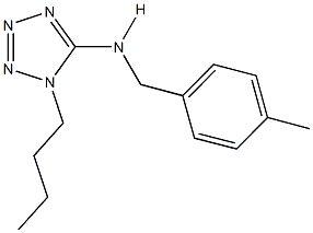 1-butyl-N-(4-methylbenzyl)-1H-tetraazol-5-amine,,结构式