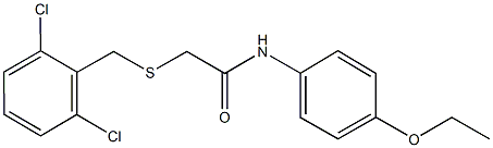 2-[(2,6-dichlorobenzyl)sulfanyl]-N-(4-ethoxyphenyl)acetamide,,结构式