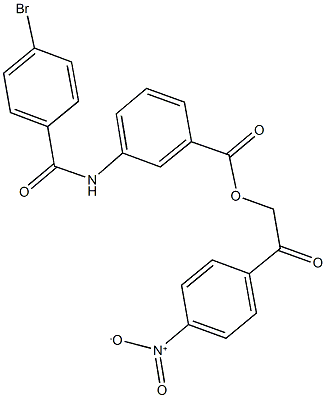 2-{4-nitrophenyl}-2-oxoethyl 3-[(4-bromobenzoyl)amino]benzoate