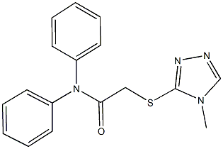 2-[(4-methyl-4H-1,2,4-triazol-3-yl)sulfanyl]-N,N-diphenylacetamide,,结构式