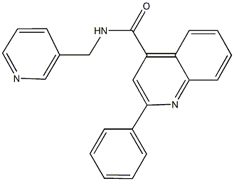 2-phenyl-N-(3-pyridinylmethyl)-4-quinolinecarboxamide Struktur