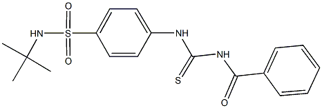 4-{[(benzoylamino)carbothioyl]amino}-N-(tert-butyl)benzenesulfonamide 结构式