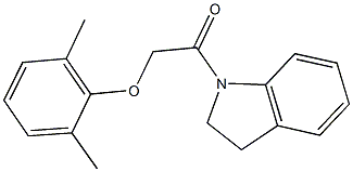 2-(2,3-dihydro-1H-indol-1-yl)-2-oxoethyl 2,6-dimethylphenyl ether Structure