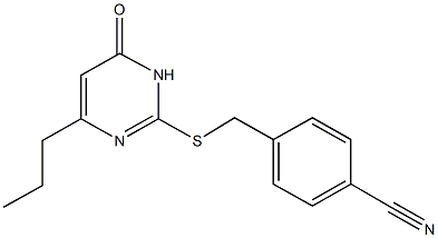 4-{[(6-oxo-4-propyl-1,6-dihydro-2-pyrimidinyl)sulfanyl]methyl}benzonitrile,,结构式