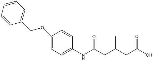 5-[4-(benzyloxy)anilino]-3-methyl-5-oxopentanoic acid 结构式