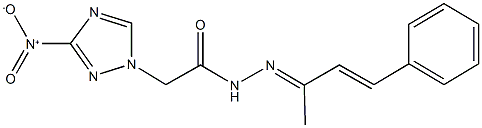 2-{3-nitro-1H-1,2,4-triazol-1-yl}-N'-(1-methyl-3-phenyl-2-propenylidene)acetohydrazide,,结构式