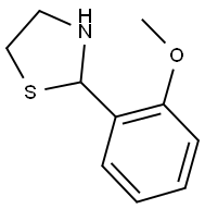 2-(2-methoxyphenyl)-1,3-thiazolidine,,结构式