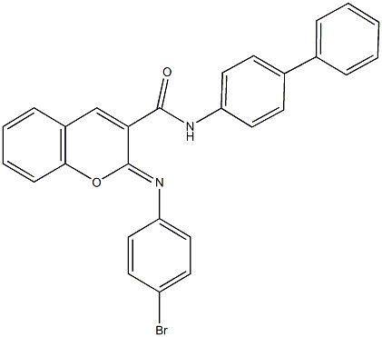 N-[1,1'-biphenyl]-4-yl-2-[(4-bromophenyl)imino]-2H-chromene-3-carboxamide Structure