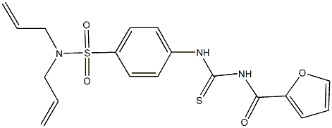 N,N-diallyl-4-{[(2-furoylamino)carbothioyl]amino}benzenesulfonamide Struktur