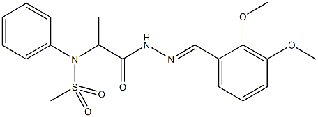 N-{2-[2-(2,3-dimethoxybenzylidene)hydrazino]-1-methyl-2-oxoethyl}-N-phenylmethanesulfonamide Structure