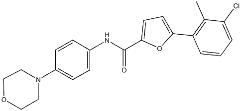 5-(3-chloro-2-methylphenyl)-N-[4-(4-morpholinyl)phenyl]-2-furamide