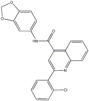 N-(1,3-benzodioxol-5-yl)-2-(2-chlorophenyl)-4-quinolinecarboxamide|