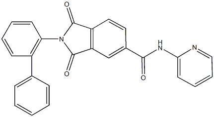 2-[1,1'-biphenyl]-2-yl-1,3-dioxo-N-(2-pyridinyl)-5-isoindolinecarboxamide 结构式