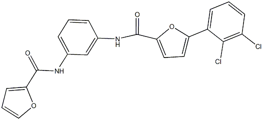 5-(2,3-dichlorophenyl)-N-[3-(2-furoylamino)phenyl]-2-furamide Struktur