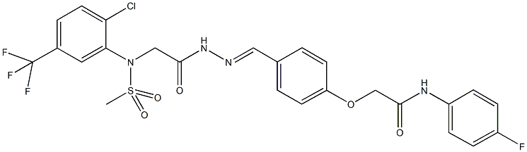 2-[4-(2-{[2-chloro(methylsulfonyl)-5-(trifluoromethyl)anilino]acetyl}carbohydrazonoyl)phenoxy]-N-(4-fluorophenyl)acetamide