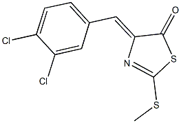 4-(3,4-dichlorobenzylidene)-2-(methylsulfanyl)-1,3-thiazol-5(4H)-one 化学構造式