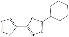 2-cyclohexyl-5-(2-thienyl)-1,3,4-oxadiazole,,结构式