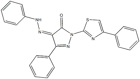 3-phenyl-1-(4-phenyl-1,3-thiazol-2-yl)-1H-pyrazole-4,5-dione 4-(phenylhydrazone)