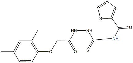  N-({2-[(2,4-dimethylphenoxy)acetyl]hydrazino}carbothioyl)-2-thiophenecarboxamide