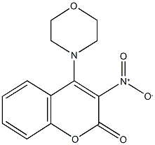 3-nitro-4-(4-morpholinyl)-2H-chromen-2-one 结构式