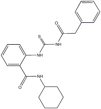 N-cyclohexyl-2-({[(phenylacetyl)amino]carbothioyl}amino)benzamide