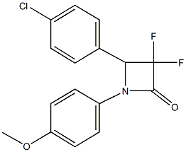 4-(4-chlorophenyl)-3,3-difluoro-1-(4-methoxyphenyl)-2-azetidinone