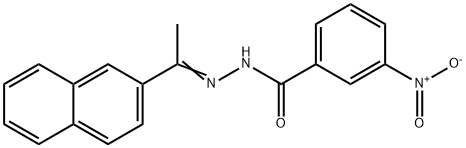 3-nitro-N'-[1-(2-naphthyl)ethylidene]benzohydrazide Struktur