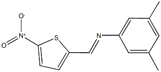 3,5-dimethyl-N-[(5-nitro-2-thienyl)methylene]aniline 化学構造式