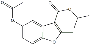 isopropyl 5-(acetyloxy)-2-methyl-1-benzofuran-3-carboxylate 结构式