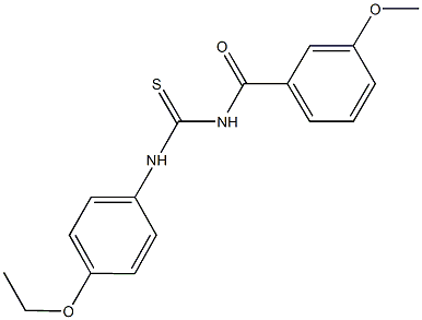 N-(4-ethoxyphenyl)-N'-(3-methoxybenzoyl)thiourea Struktur