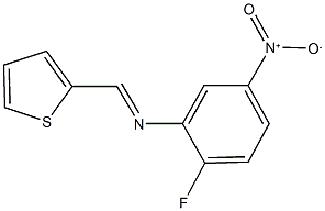  2-fluoro-5-nitro-N-(2-thienylmethylene)aniline