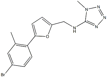 N-{[5-(4-bromo-2-methylphenyl)-2-furyl]methyl}-N-(1-methyl-1H-tetraazol-5-yl)amine Structure