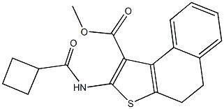 methyl 2-[(cyclobutylcarbonyl)amino]-4,5-dihydronaphtho[2,1-b]thiophene-1-carboxylate 化学構造式