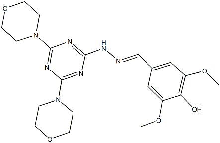  4-hydroxy-3,5-dimethoxybenzaldehyde [4,6-di(4-morpholinyl)-1,3,5-triazin-2-yl]hydrazone