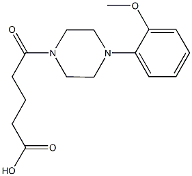 5-[4-(2-methoxyphenyl)-1-piperazinyl]-5-oxopentanoic acid Struktur