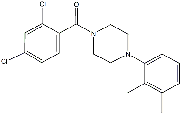 1-(2,4-dichlorobenzoyl)-4-(2,3-dimethylphenyl)piperazine Struktur