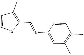 N-(3,4-dimethylphenyl)-N-[(3-methyl-2-thienyl)methylene]amine Structure