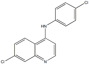 7-chloro-N-(4-chlorophenyl)-4-quinolinamine 结构式