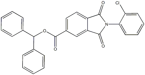 benzhydryl 2-(2-chlorophenyl)-1,3-dioxo-5-isoindolinecarboxylate,,结构式