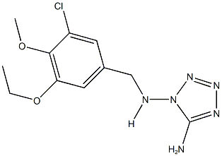 N-(5-amino-1H-tetraazol-1-yl)-N-(3-chloro-5-ethoxy-4-methoxybenzyl)amine Structure