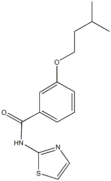 3-(isopentyloxy)-N-(1,3-thiazol-2-yl)benzamide 化学構造式