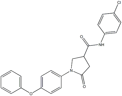 N-(4-chlorophenyl)-5-oxo-1-(4-phenoxyphenyl)-3-pyrrolidinecarboxamide Struktur