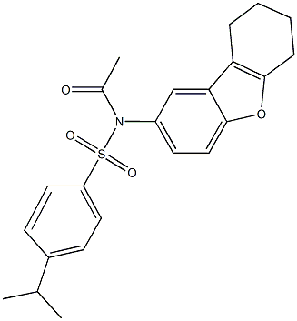 N-acetyl-4-isopropyl-N-(6,7,8,9-tetrahydrodibenzo[b,d]furan-2-yl)benzenesulfonamide Structure