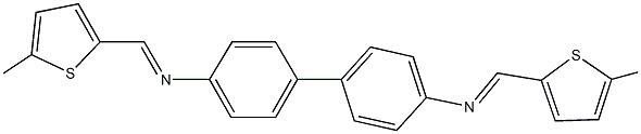N-[(5-methyl-2-thienyl)methylene]-N-(4'-{[(5-methyl-2-thienyl)methylene]amino}[1,1'-biphenyl]-4-yl)amine,,结构式