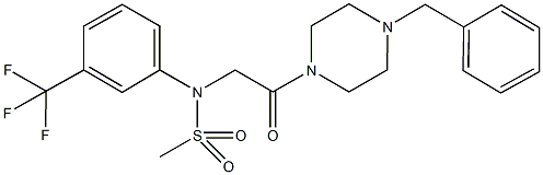 N-[2-(4-benzyl-1-piperazinyl)-2-oxoethyl]-N-[3-(trifluoromethyl)phenyl]methanesulfonamide|