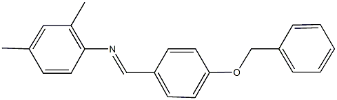 N-[4-(benzyloxy)benzylidene]-N-(2,4-dimethylphenyl)amine Structure