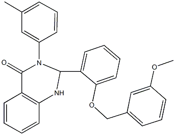 2-{2-[(3-methoxybenzyl)oxy]phenyl}-3-(3-methylphenyl)-2,3-dihydro-4(1H)-quinazolinone Structure