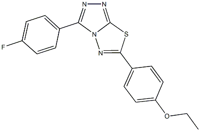 ethyl 4-[3-(4-fluorophenyl)[1,2,4]triazolo[3,4-b][1,3,4]thiadiazol-6-yl]phenyl ether Structure